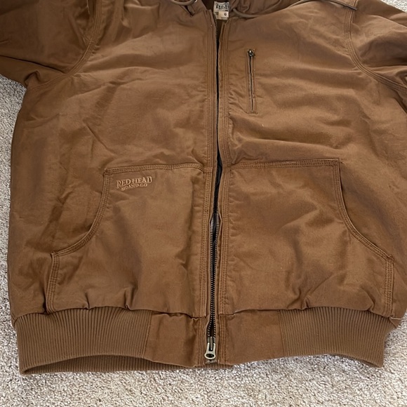 RED HEAD Brand Co. Hooded, pockets CANVAS 💯 % cotton mens JACKET size LARGE - Picture 14 of 16